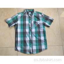 Camisa de cuadros de manga corta